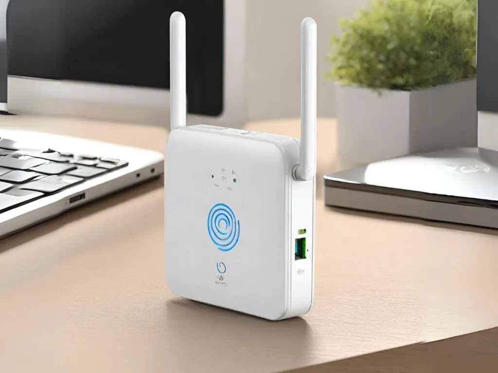 You can use a Wifi extender to pick up WiFi from far away